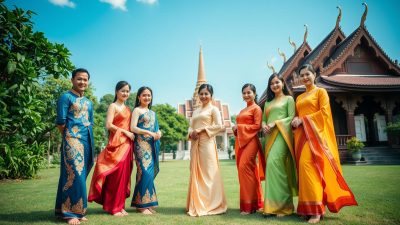 pakaian tradisional Thailand pakaian tradisional Thailand